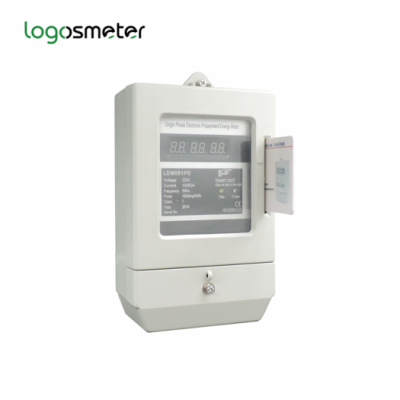 Single Phase Digital Smart Prepaid Plc Energy Meter Electric Power Meter With Lcd Display Prepaid Operating System