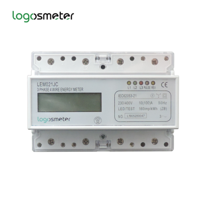 3 Phase 4 wire din rail digital display kwh meter reset the electrical,touch button energy meter LEM021JC ZB