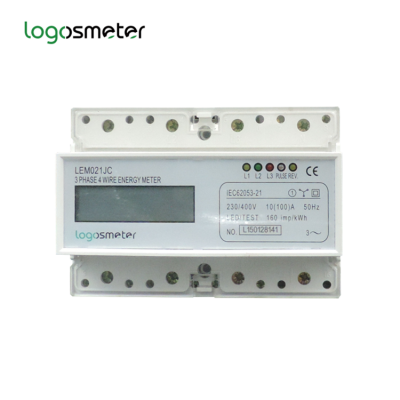 Factory Supply 3 Phase 4 wire din rail digital display kwh meter,energy meter,electricity meter LEM021JC