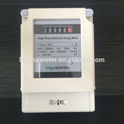 Single phase front panel cyclometer/wheel display active energy meter, ISO 9001,CE