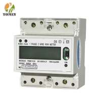 Single phase din rail digital modbus smart remote kwh energy meter