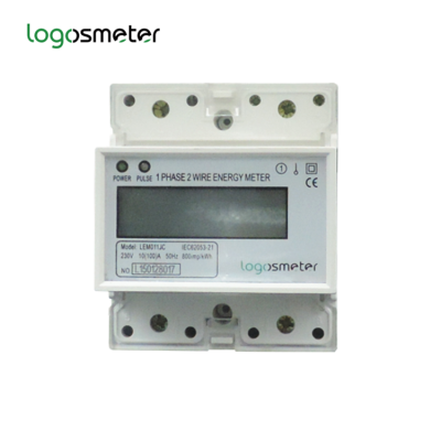 Factory Supply Single Phase DIN Rail energy meter lcd  LEM011JC